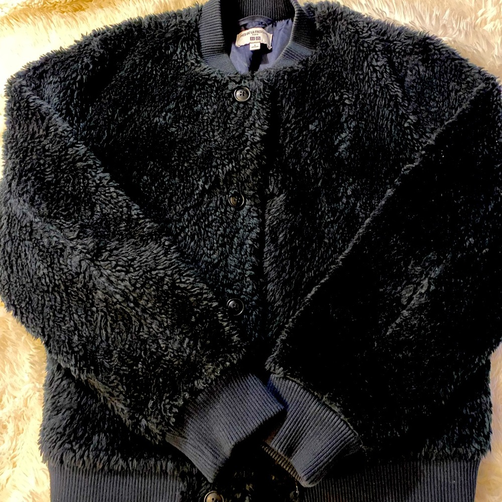 UNIQLO faux fur teddy bear jacket